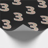 Rood, Wit, Groen "3" 3e Evenement op Kerstdag Cadeaupapier (Hoek)