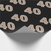 Rood, Wit, Groen "40" 40ste Evenement op Kerstdag Cadeaupapier (Hoek)