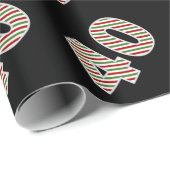 Rood, Wit, Groen "40" 40ste Evenement op Kerstdag Cadeaupapier (Rol Hoek)