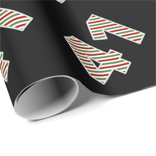 Rood, Wit, Groen "41" 41ste Evenement op Kerstdag Cadeaupapier (Rol Hoek)