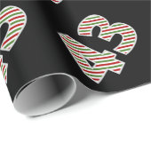 Rood, Wit, Groen "43" 43ste Evenement op Kerstdag Cadeaupapier (Rol Hoek)