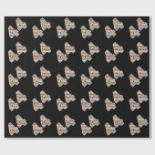 Rood, Wit, Groen "44" 44ste Evenement op Kerstdag Cadeaupapier (Vlak)