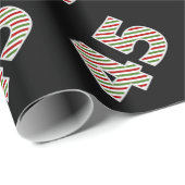 Rood, Wit, Groen "45" 45ste Evenement op Kerstdag Cadeaupapier (Rol Hoek)