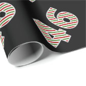 Rood, Wit, Groen "46" 46e Evenement op Kerstdag Cadeaupapier (Rol Hoek)