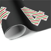 Rood, wit, groen "4" vierde evenement op kerstdag cadeaupapier (Rol Hoek)