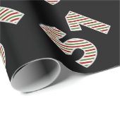 Rood, Wit, Groen "51" 51ste Evenement op Kerstdag Cadeaupapier (Rol Hoek)