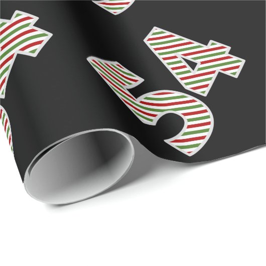 Rood, wit, groen "54" 54e evenement op kerstdag cadeaupapier (Rol Hoek)