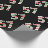 Rood, Wit, Groen "57" 57ste Evenement op Kerstdag Cadeaupapier (Hoek)