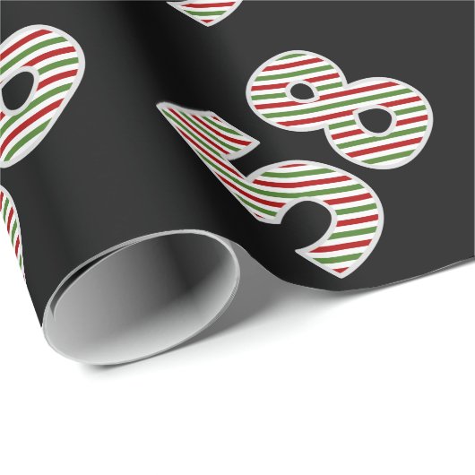 Rood, Wit, Groen "58" 58ste Evenement op Kerstdag Cadeaupapier (Rol Hoek)