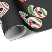 Rood, Wit, Groen "66" 66e Evenement op Kerstdag Cadeaupapier (Rol Hoek)