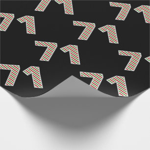 Rood, Wit, Groen "71" 71ste Evenement op Kerstdag Cadeaupapier