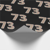 Rood, Wit, Groen "73" 73ste Evenement op Kerstdag Cadeaupapier (Hoek)