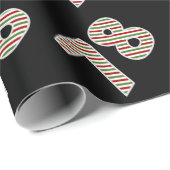 Rood, Wit, Groen "78" 78ste Evenement op Kerstdag Cadeaupapier (Rol Hoek)