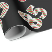 Rood, Wit, Groen "85" 85ste Evenement op Kerstdag Cadeaupapier (Rol Hoek)