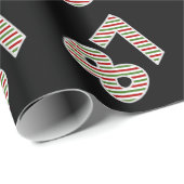 Rood, Wit, Groen "87" 87ste Evenement op Kerstdag Cadeaupapier (Rol Hoek)