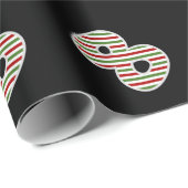 Rood, wit, groen "8" 8e evenement op kerstdag cadeaupapier (Rol Hoek)