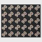 Rood, Wit, Groen "90" 90ste Evenement op Kerstdag Cadeaupapier (Vlak)