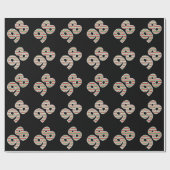 Rood, Wit, Groen "98" 98ste Evenement op Kerstdag Cadeaupapier (Vlak)