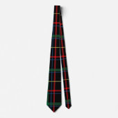 Rood Wit Groen Blauw Plaid Tartan Design Stropdas (Voorkant)