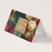 Rood Wit Groen Bloemen Dank u Kaart (Voorkant)