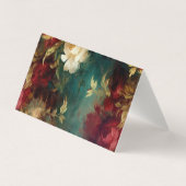 Rood Wit Groen Bloemen Dank u Kaart (Achterkant)