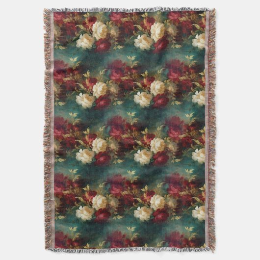 Rood Wit Groen Bloemen Deken (Voorkant Verticaal)