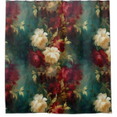 Rood Wit Groen Bloemen Douchegordijn (Voorkant)