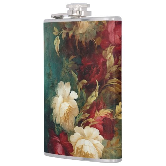 Rood Wit Groen Bloemen Heupfles (Links)