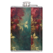 Rood Wit Groen Bloemen Heupfles (Achterkant)