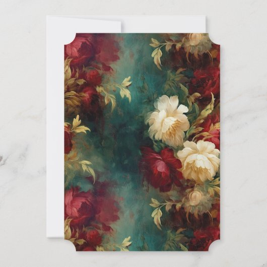 Rood Wit Groen Bloemen Kaart (Achterkant)