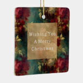 Rood Wit Groen Bloemen Keramisch Ornament (Rechts)