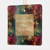 Rood Wit Groen Bloemen Keramisch Ornament (Links)