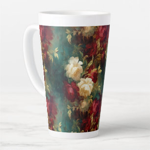 Rood Wit Groen Bloemen Latte Mok