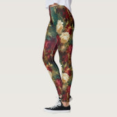 Rood Wit Groen Bloemen Leggings (Links)