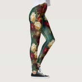 Rood Wit Groen Bloemen Leggings (Rechts)