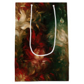 Rood Wit Groen Bloemen Medium Cadeauzakje (Achterkant)