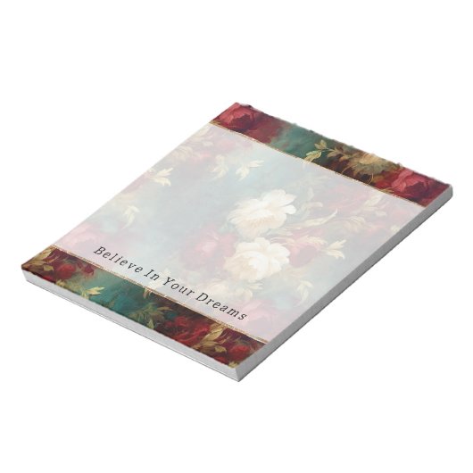 Rood Wit Groen Bloemen Notitieblok (Linkerzijde)