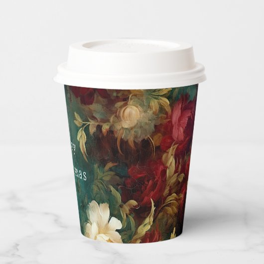 Rood Wit Groen Bloemen Papieren Bekers (Links)