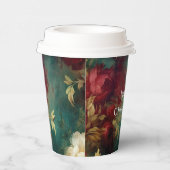 Rood Wit Groen Bloemen Papieren Bekers (Rechts)