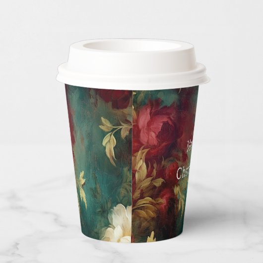 Rood Wit Groen Bloemen Papieren Bekers (Rechts)