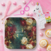 Rood Wit Groen Bloemen Papieren Bordje (Feest)