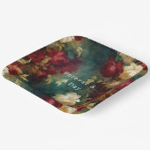 Rood Wit Groen Bloemen Papieren Bordje (Gebogen)