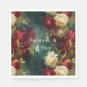 Rood Wit Groen Bloemen Servet (Voorkant)