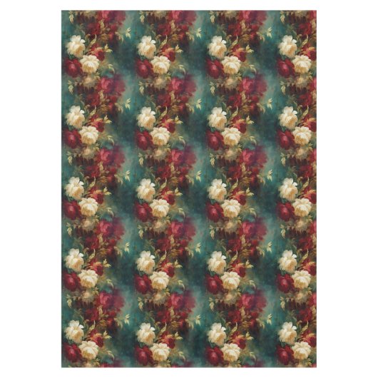 Rood Wit Groen Bloemen Tafelkleed (Voorkant)