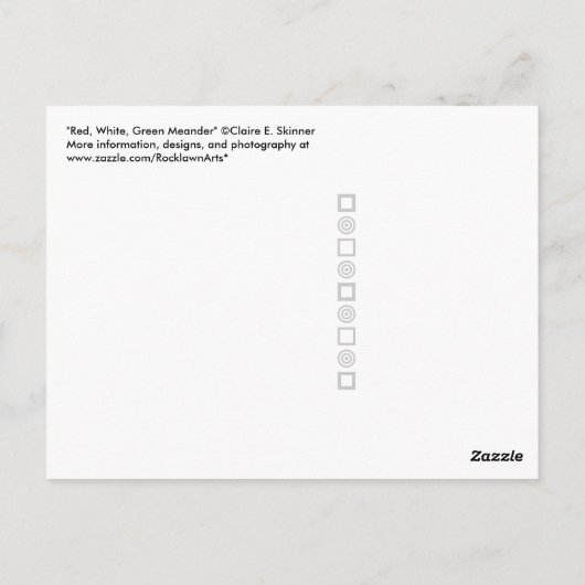 Rood, wit, groen briefkaart (Achterkant)