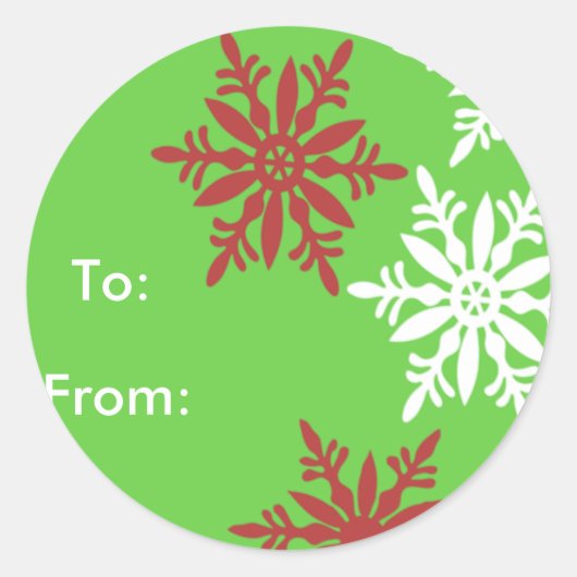 Rood, Wit & Groen Cadeau labels (Voorkant)