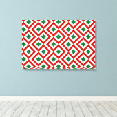 Rood, wit, groen canvas afdruk (Insitu (Houten vloer))