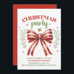 Rood Wit Groen Coquette Bow Kerstfeest Kaart<br><div class="desc">Feestelijke kerst party uitnodiging met een schattige rode en witte coquette boog en heldere rode en groene tekst. Personaliseer met uw feestinformatie. Neem contact met mij op voor hulp bij uw aanpassingen of om extra matching of coördinatie van Zazzle producten voor uw feest aan te vragen.</div>