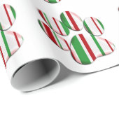 Rood wit groen dierenpootafdrukken inpakpapier (Rol Hoek)