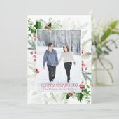 Rood wit groen foto Vrolijk kerstfeest Feestdagenkaart (Staand voorkant)